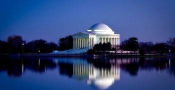 Lincoln Memorial from over the water in DC
